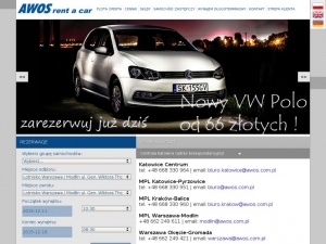 Wynajem samochodów Kraków, Katowice, Warszawa